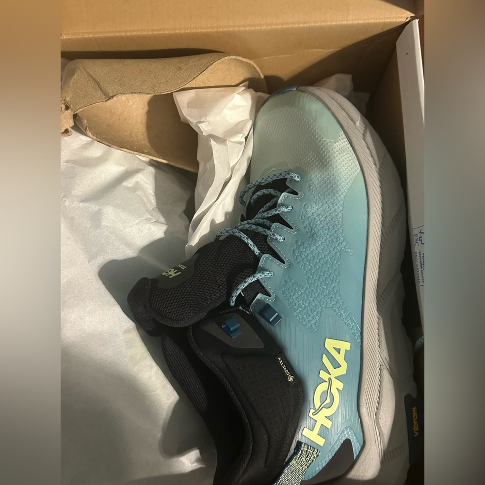 Hoka One One Trail Code GTX Women's Shoes - Blue and Gray